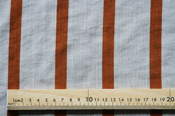 Printed Stripe Slub Cotton KR0047